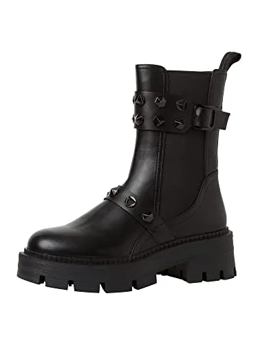 Tamaris Damen 1-1-25446 Stiefelette, Black, 40 EU - Wanderschuhe mit synthetischem Obermaterial, bequem und perfekt für lange Spaziergänge oder alltägliche Abenteuer.