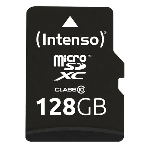Intenso microSDXC 128GB Class 10 Speicherkarte inkl. SD-Adapter, schwarz