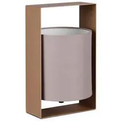 Xxxl Tischleuchte Taupe/Braun - Tischleuchte aus Metall und Textil, 15x27x16 cm, mit praktischem Schnurschalter für einfaches Ein- und Ausschalten.