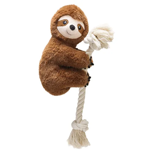 Karlie Hundespielzeug Kletter Faultier Plüsch 18x9x40 cm braun mit Squeaker