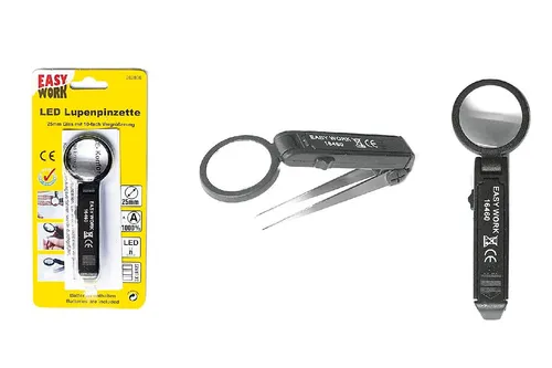 Lupenpinzette LED 25mm