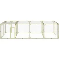 vidaXL Hühnerstall 800x400x200 cm aus massivem Kiefernholz - Biete deinen Hühnern und Kleintieren ein sicheres Zuhause im Freien. Der Hühnerstall aus massivem Kiefernholz überzeugt mit robustem Design und wasserbeständigem Dach. Einfach zu reinigen und mit abschließbarer Tür für zusätzlichen Schutz.