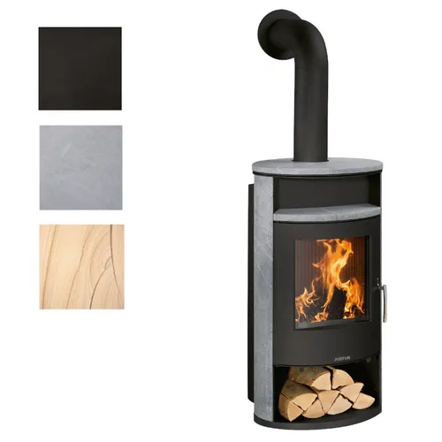 Justus | Kaminofen | Island Aqua 2.0 | 10 kW | Farbwahl Schwarz