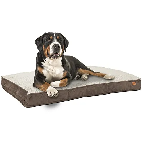 ib style Dreams Hundematte XL Braun - Hundebett für große Hunde, mit abnehmbarem Bezug für einfache Reinigung und Anti-Rutsch-Beschichtung für sicheren Halt.
