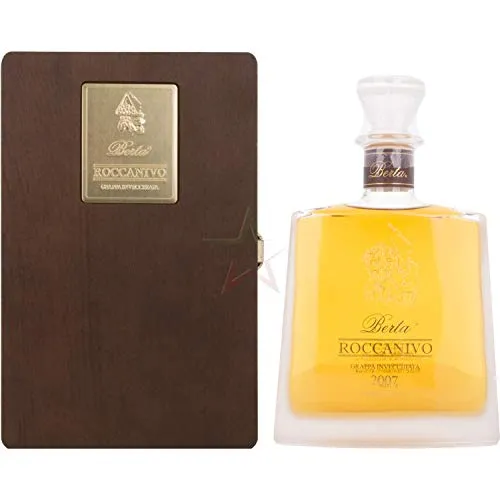Berta Roccanivo Grappa di Berbara - Hochwertiger Tresterbrand - Eleganter Tresterbrand in Gold mit komplexen Aromen von Maraschino und Waldbeeren. Ideal als Geschenk für Genießer.