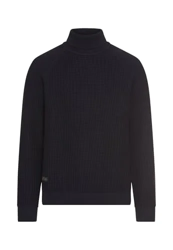 camel active Herren Strickpullover mit Stehkragen Navyblau, Menswear-XXL - Pullover für Herren mit strukturierter Oberfläche und natürlichem Griff, ideal für lässige Looks. Der gerippte Stehkragen sorgt für zusätzlichen Komfort.