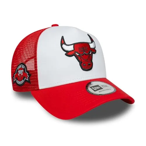 New Era NBA Side Patch Trucker Cap Chicago Bulls - Stylische Baseball Cap für Herren mit verstellbarem Design, ideal für echte Chicago Bulls-Fans und jeden Anlass.