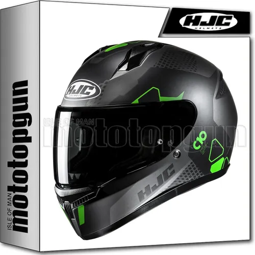 HJC C10 Aspa Helm, schwarz-grau-grün, Größe XS von HJC Helmets