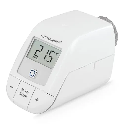 Homematic IP Smart Home Heizkörperthermostat Basic - digitaler Thermostat mit App-Steuerung, Energie sparen bis zu 33% Heizkosten, kompatibel mit Alexa und Google Assistant