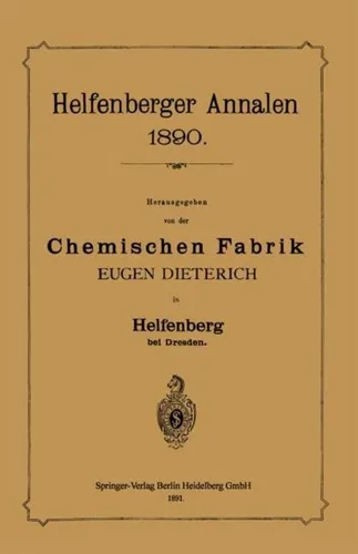 Produktbild Helfenberger Annalen 1890 Eugen Dieterich