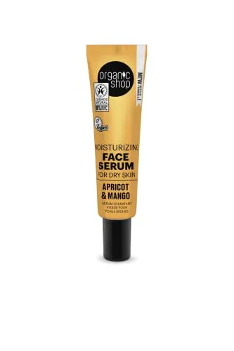 Organic Shop Pflegendes Gesichtsserum für trockene Haut, Aprikose und Mango, 30 ml