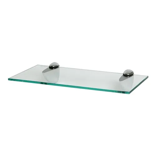 Harbour Housewares 1x Klar 40cm Schwebendes Wandregal aus Glas