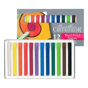 Brevillier's CRETACOLOR Pastellcarré Pastellkreide 12 St. - Schreibutensilien, hochwertige farbsortierte Pastellkreide für kreative Kunstwerke und lebendige Farben