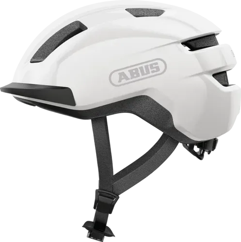 Abus Purl-Y Helm shiny white L (57-61 cm) - Fahrradhelme: Moderner und sicherer Helm mit glänzender Oberfläche, ideal für stilbewusste Radfahrer, die Wert auf Sicherheit legen.