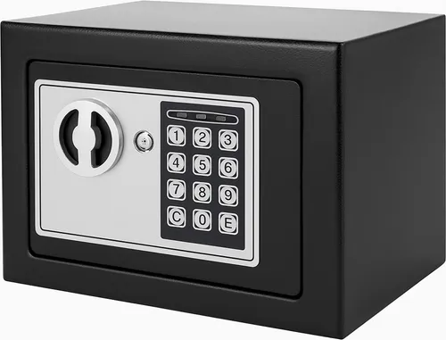 BURI Wandtresor 5,7L - Elektronischer Safe mit Zahlenschloss - Kompakter Tresor für Zuhause oder Büro mit 5,7L Volumen, sicherem Zahlenschloss und praktischen Notöffnungsoptionen. Ideal für die Aufbewahrung von Bargeld, Schmuck und Dokumenten.