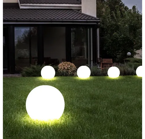 etc-shop LED Solarleuchte, LED-Leuchtmittel fest verbaut, Kugelleuchte Solar 10 cm Solarleuchte Kugel Garten LED Gartendeko