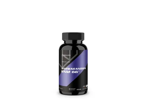 Neosupps Ashwagandha KSM-66, 100% Wurzelextrakt mit 5% Withanoliden, 90 Kapseln, Unterstützt Blutzuckerspiegel, Energie & mentale Klarheit, Vegan