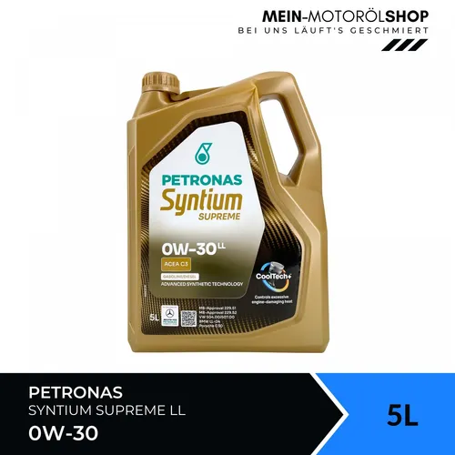 Petronas Syntium Supreme LL 0W-30 Motoröl 5 Liter für VW, Porsche, BMW