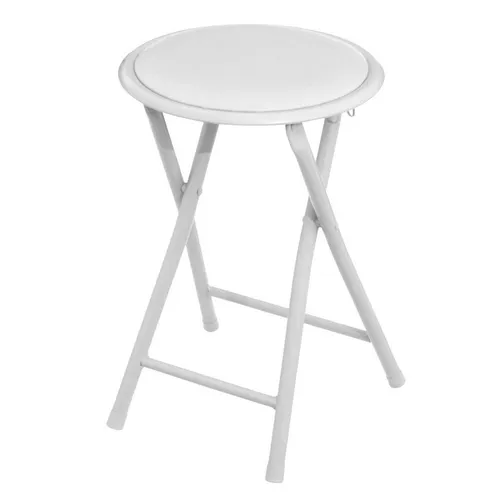 Urban Living Sitzhocker Küchenhocker Rundhocker Klappbar Falthocker Weiß Hocker