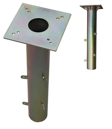 PROKIRA Outdoor-Bodenplatte für Sonnenschirme - Schirmständer aus galvanisch verzinktem Stahl, ideal zum Einbetonieren, sorgt für Stabilität und Sicherheit bei Sonnenschirmen und Wäschespinnen.
