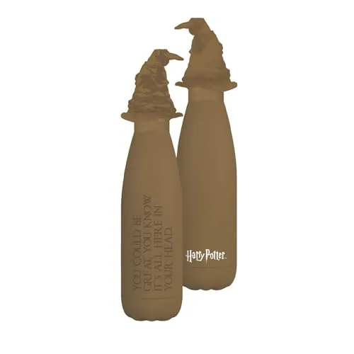 Harry Potter Metal Water Bottle - Sorting Hat Design - Trinkflasche & Isolierbecher mit 500 ml Kapazität, aus robustem Metall, ideal für Harry Potter Fans und perfekt für unterwegs.