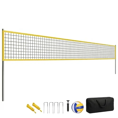 SPORTNOW Badmintonnetz mit höhenverstellbaren Stahlpfosten und Tragetasche - Erleben Sie aktive Momente im Freien mit dem sportlichen Badmintonnetz-Set. Ideal für Garten, Park oder Strand – robust, einfach aufzubauen und gut transportierbar. Perfekt für Spiele mit Familie und Freunden!