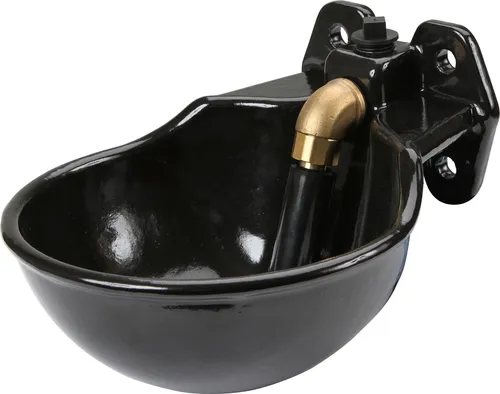 Kerbl Tränkebecken G51 - Emaillierter Grauguss für Tiere - Pferdetränken mit 1,7 Litern Volumen, langlebig und leicht zu reinigen. Ideal für Stall und Weide, sorgt für konstante Wasserversorgung und Hygiene.