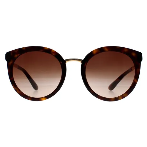 Dolce & Gabbana Sonnenbrille 4268 502/13 Dunkel Havanna Braun Verlauf - Elegante Damen-Sonnenbrille im Vintage-Stil, mit UV400-Schutz und einem modischen Verlaufsglas für optimalen Schutz und Stil.