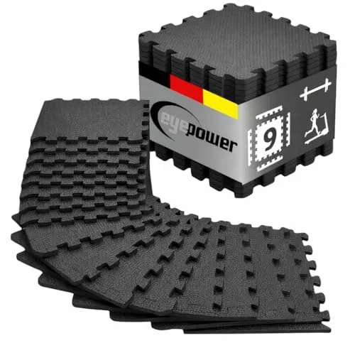eyepower Bodenschutzmatte Fitness mit Rand