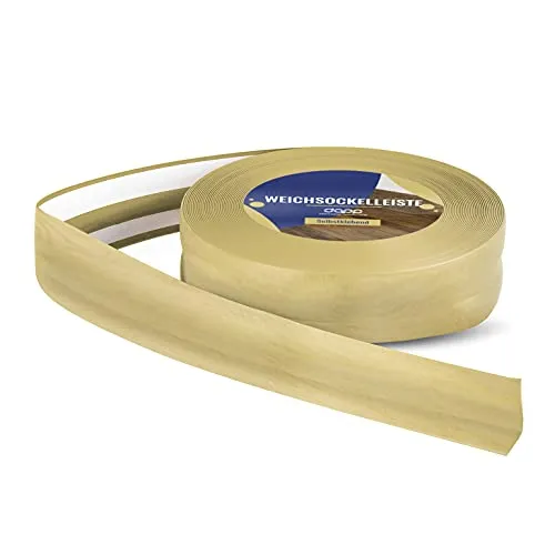 DQ-PP Weichsockelleiste 10m – Kiefer – 32x23mm – Selbstklebend - Hochwertige Weichsockelleiste aus PVC, ideal für PVC-Beläge. Flexibel und einfach zu montieren, schafft sie einen modernen Look und passt sich perfekt an jede Oberfläche an.