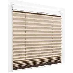 Plissee Faltrollo inkl. Klemmträger beige 40x150 cm Jalousie