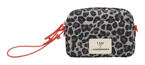 Les Visionnaires Umhängetasche Unio Paris - Elegante Umhängetasche Unio Hamburg x Les Visionnaires in Leo Grey. Praktisch mit abnehmbaren Schulterriemen und Fächern für Karten und Kosmetik. Ideal für stilvolle Auftritte!