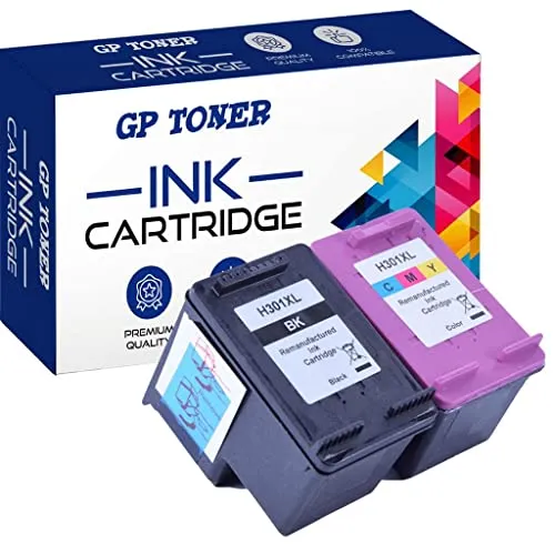 GP TONER Druckerpatronen Ersatz für HP 301 301XL Tintenpatronen für HP Deskjet 1010 1050 1510 2050 2510 2540 3050 Officejet 2620 2622 4630 4635 Envy 4500 5530 4501 (301XL 2-Pack (Schwarz + Farbig))