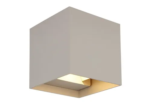 GLOBO Lighting Außenleuchte VERONIKA – Beige 10x10 cm - Lampen für den Außenbereich, aus Aluminium, verstellbarer Lichtkegel für flexible Beleuchtung. Ideal für gemütliche Abende im Garten.