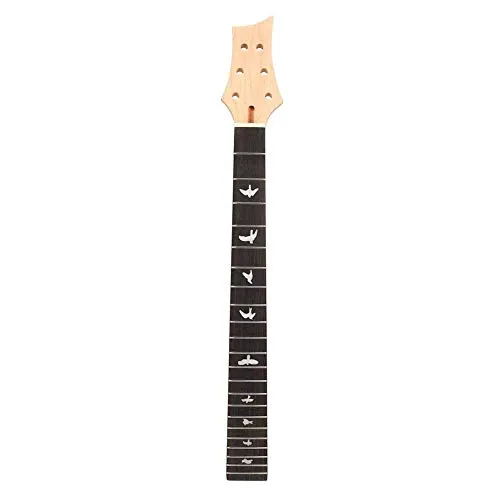 Bnineteenteam Gitarrenhals aus massivem Holz, 22 Bünde E-Gitarrenhals aus schwarzem Holz für Gitarren-Zubehörteile(GS55) Zubehör Für Spielinstrumente Leistungsfähiges Zubehör Musikinstrumentenzubehör