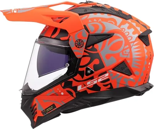 LS2, Motocrosshelme PIONEER II RANGI Matt Orange, S
