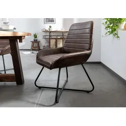 Massivmoebel24 Polsterstuhl IRON LABEL von Massivholzmöbel24