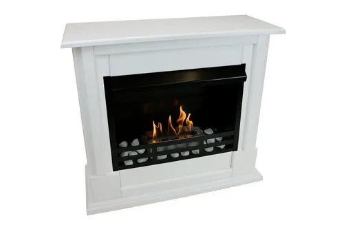 Kaminbau Mierzwa Echtfeuer-Dekokamin Rafael (Deluxe, Brenngel & Bio-Ethanol Kamin inkl. regulierbarer Brenner & Zubehör), Farbwahl, Gelkamin, Ethanolkamin, Bodenkamin, Kaminofen