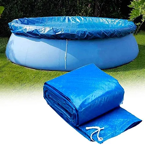 Ostop 183 cm Rund Pool Abdeckplane, Schwimmbad Poolabdeckung,Aufblasbare Easy Set Swimming Pool Cover PE Schutzplane Wasserdicht Staubdicht Winddicht Solarabdeckung,Blau