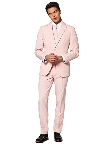OppoSuits Herren Solid Color Party Lush Blush in pink von OppoSuits