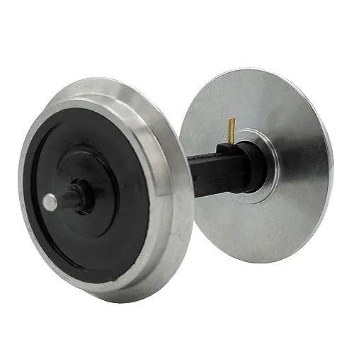 ML-Train Radsatz 35 mm kugelgelagert stromführend aus Edelstahl - Integrierter Stromabnehmer - Wie 36165 - Gartenbahn Spur G Zubehör (1 Stück)