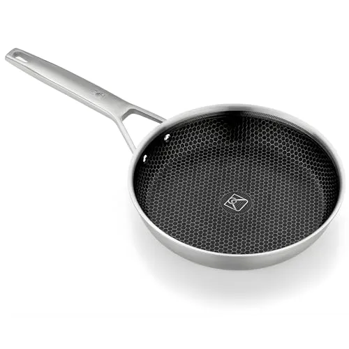 BRA Hybrid Cell Antihaft-Bratpfanne aus 18/10 Edelstahl (26 cm), langlebige Edelstahl-Antihaft-Pfanne mit Aluminium-Innenseite, ideal für Induktionsherde.