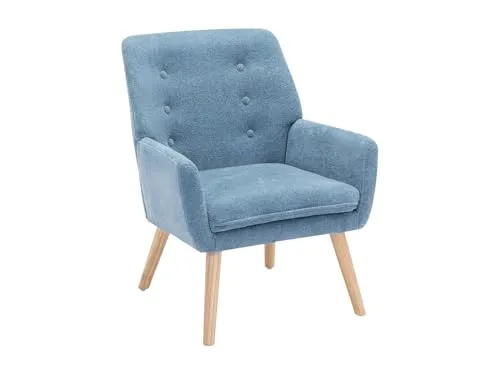 Gepolsterter Sessel OSIMO in Blau