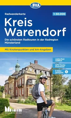 Radwanderkarte BVA Kreis Warendorf 1:50.000, mit Knotenpunkten und km-Angaben, reiß- und wetterfest, GPS-Tracks Download: Die schönsten Radtouren in der Radregion Münsterland (BVA Radwanderkarte)
