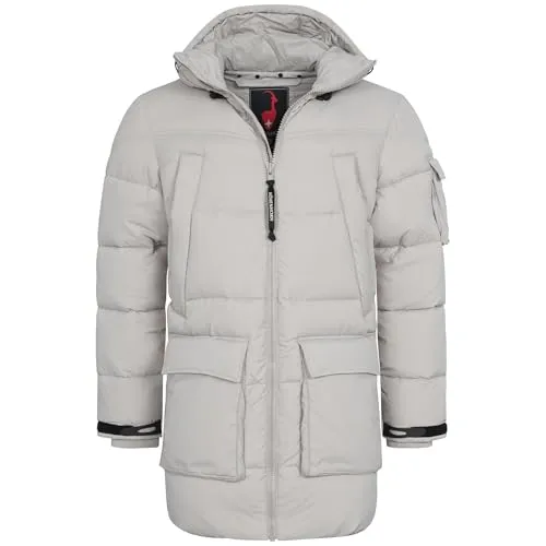Höhenhorn Hochthron Herren Wintermantel Jacke Greige Gr. XL