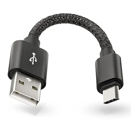 Mobilefox Universal USB 3.1 Typ-C auf USB 2.1 12cm Daten Lade Kabel Synchronisieren Nylon Stecker