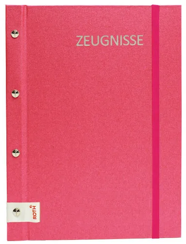 ROTH Zeugnismappe Metallium mit Buchschrauben pink