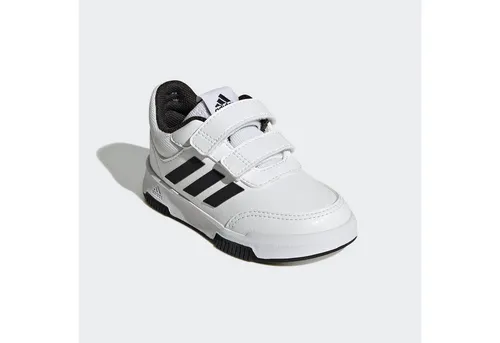 Adidas Tensaur Babyschuhe mit Klettverschluss - Weiss/Schwarz - Laufschuhe für Babys mit flexibler Sohle und optimaler Belüftung, ideal für Komfort im Klassenzimmer und auf dem Pausenhof.