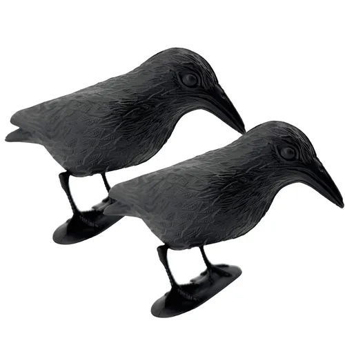 2x Rabe künstlich Taubenabwehr Taubenschreck Vogelabwehr Vogelscheuche Schutz v