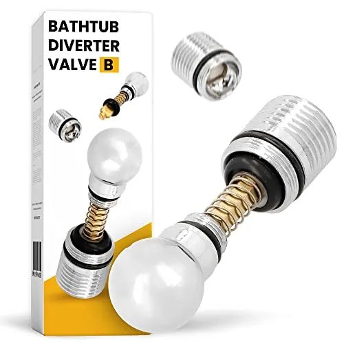 Badewanne Dusche Umstellventil Wasserhahn Steuerhebel Mischer Messing Chrom Silber Kugelsplitter Ersatz